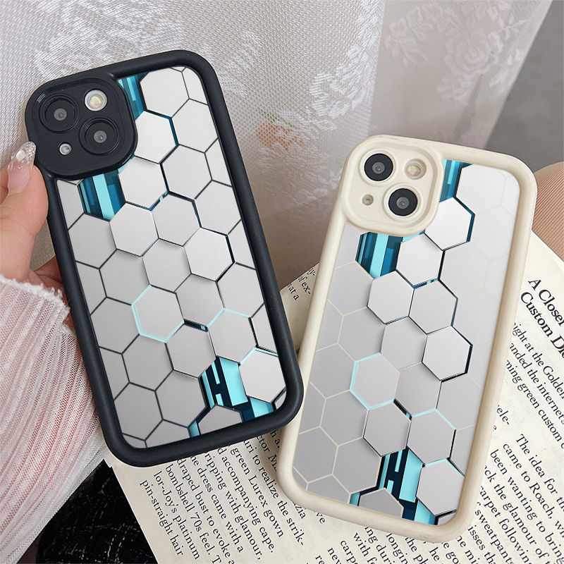Ốp Lưng Tương Thích Cho iPhone 17 Air 16 15 14 13 12 11 Pro X XR XS Max SE 2020 6 6S 7 8 Plus Chống Rơi Thiết Kế Mắt Thiên Thần Họa Tiết Lưới JGS257