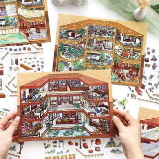 Infeel.M Kích Thước Lớn Hôm Nay Kinh Doanh 42.0 Cảnh Quan Dán Bốn Mươi Hai Vui Vẻ Sổ Tay diy Dán Trong Kinh Doanh Hôm Nay