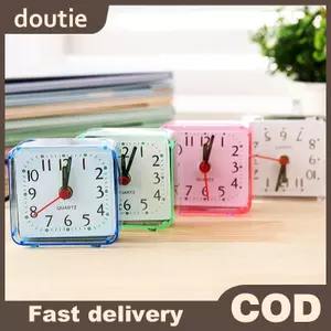 Doutie Báo Động Sinh Viên Dễ Thương Clo Báo Động Analog Clo Vuông Đầu Giường Nhỏ Gọn Clo Trang Trí Máy Tính Để Bàn Clo Phòng Ngủ Sinh Viên Báo Động Điện Tử Clo VN