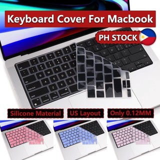 Vỏ Bàn Phím Silicon Cho Macbook Air M4 M3 A3113 A3240 Pro 14 M5 Phim Bụi Siêu Mỏng 2020 Pro Air M1 A2337 A2338 A2179