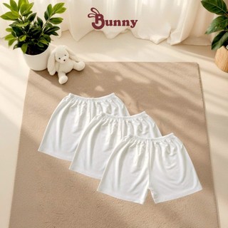Combo 3 quần đùi , Quần dài cotton trắng hiệu Bunnybaby cho bé 3-10kg  Bubbybaby-GV