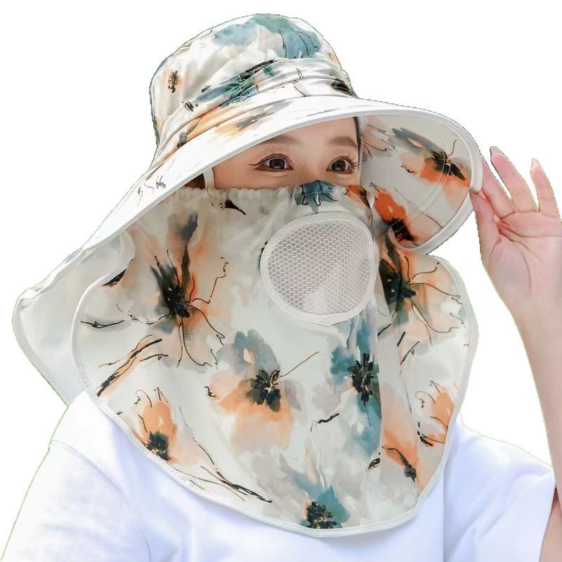 Mũ chống nắng vành lớn cho nữ, phù hợp đi xe đạp mùa hè, bảo vệ da khỏi tia UV