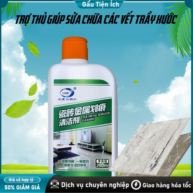 tẩy xước gạch 260ml Dung Dịch Xoá, Sàn Gạch, Làm Sạch Vết Xước, Tẩy Cực Mạnh