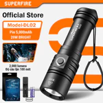 SUPERFIRE DL02 Đèn Lặn LED 20W Công Suất Lớn Tối Đa 2000 Lumen Chống Nước 100m An Toàn Cho Lặn Biển Sâu Hang Động và Ống Thở — ảnh 1