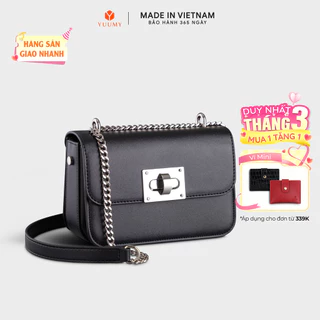 Túi Yuumy (Thời trang nữ size 18 phối khóa xoay - Túi đeo chéo da Seasand YN142)
