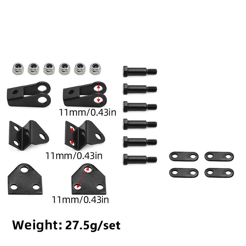 Phía Trước Phía Sau Treo Lá Thép Lò Xo Nâng Lug Set Cho 1 / 14 Tamiya RC Máy Kéo Xe Kéo Mô Hình Xe Nâng Cấp Phần