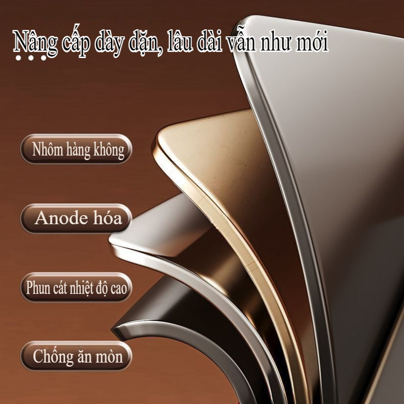 Giá Treo Khăn Nhà Tắm,Hút Chân Không,04 Cốc Hút Siêu Chắc,gấp gọn,50/60cm,Không Khoan Đục,Chống Han Gỉ