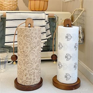 Giá Treo Khăn Nhà Bếp Bằng Gỗ Dọc Dùng Một Lần Rag Rack Acacia Gỗ Khăn Nhà Bếp Cuộn Giá Để Đồ