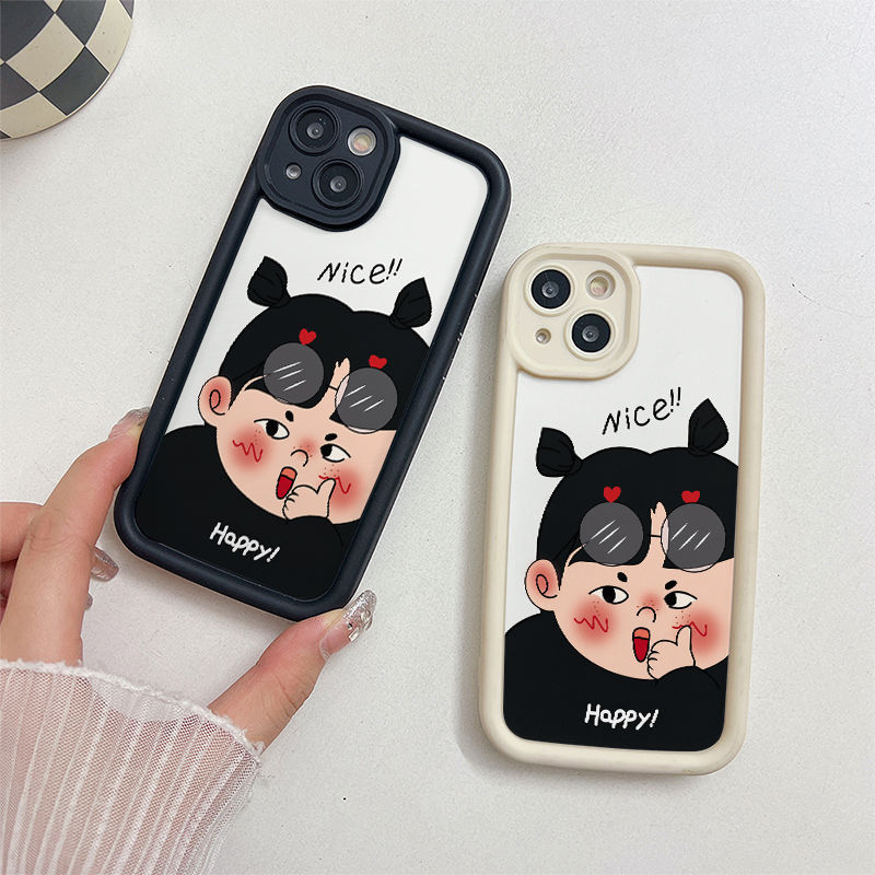 Ốp Lưng Tương Thích Cho iPhone 17 Air 16 15 14 13 12 11 Pro X XR XS Max SE 2020 6 6S 7 8 Plus Chống Rơi Thiết Kế Mắt Thiên Thần Motif Cô Gái Đẹp JGS455