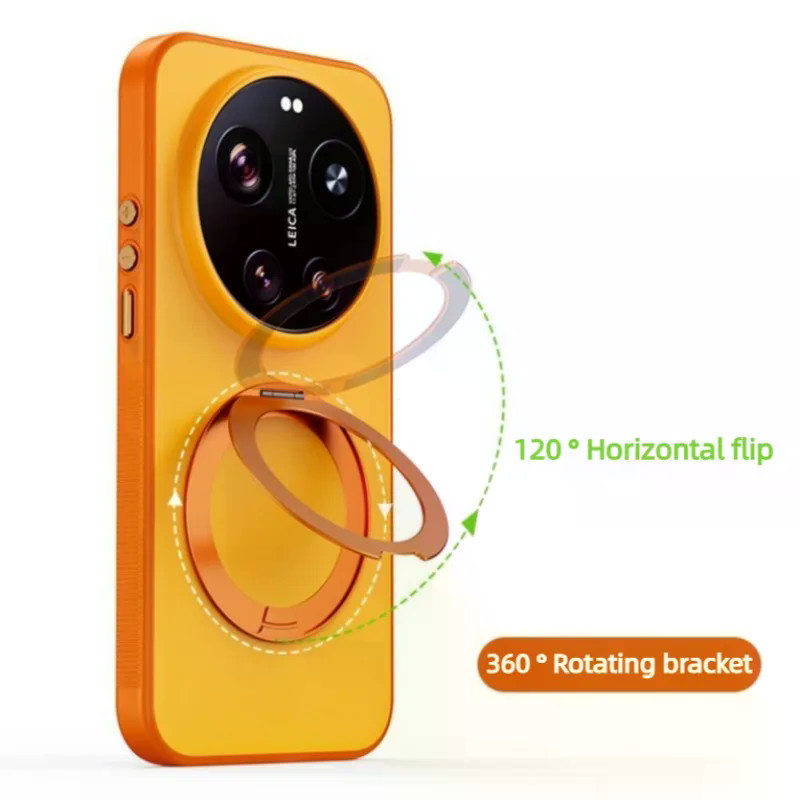 Ốp Giá Đỡ Từ Tính Thu Hút Cho Xiaomi Mi 17 Ultra Mi17U Phong Cách Leica Mềm Mặt Bảo Vệ Matte Cover