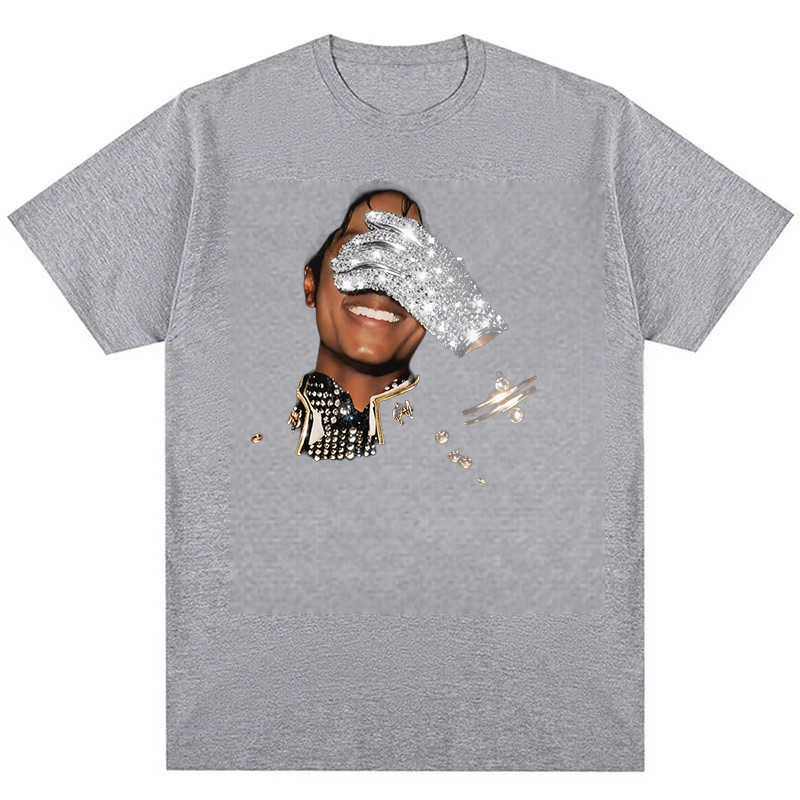MJ Michael Jackson Huyền Thoại Nhân Vật Nam Nữ Thời Trang Đường Phố Hip Hop Cotton