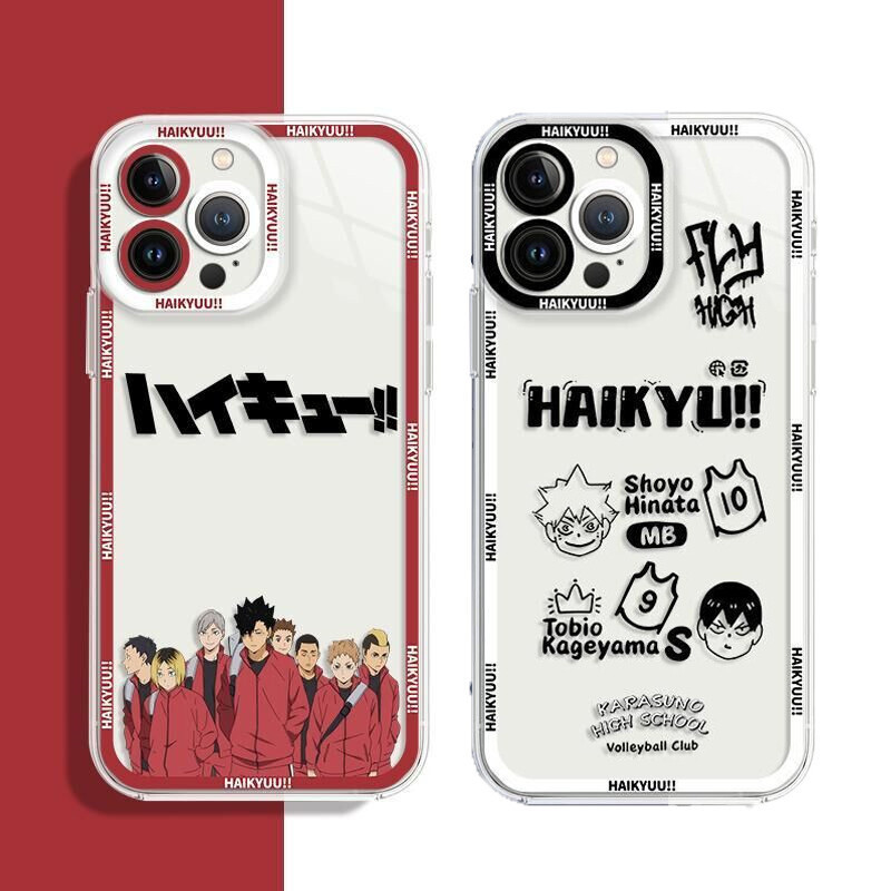 Phim Hoạt Hình Bóng Chuyền Haikyuu Ốp Lưng Điện Thoại IPhone 14 15 16 17 Pro Max 14 15 16 Plus 16e 17AIR Vỏ Chống Sốc Anime Thời Trang Chất Lượng Cao Trong Suốt TPU Cover