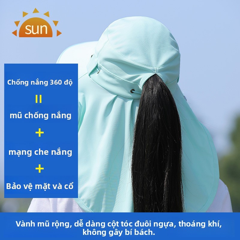 Mũ Chống Nắng Nữ Bảo Vệ Khi Đi Xe Đạp, Phù Hợp Cho Nông Dân Và Cuộc Sống Hàng Ngày