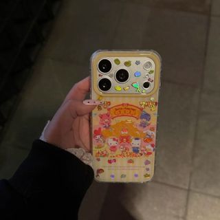 Ốp điện thoại Double Gilt năm mới Sanrio iphone17pro trọn gói iPhone16 / 15 / 14 Hot Girl 17