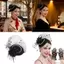 Kẹp Tóc Ngọc Trai Nhân Tạo với Chiếc Mũ và Găng Tay Ren - Perfect cho Lễ Hội và Tiệc Tùng