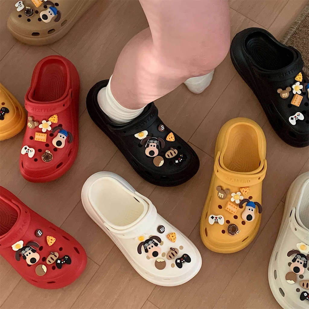XIXITIAO Dép Dép Đế Dày Cao Cấp EVA Thoải Mái Nữ Mùa Hè Thường Ngày Ngoài Trời Mặc Chó Con Dễ Thương