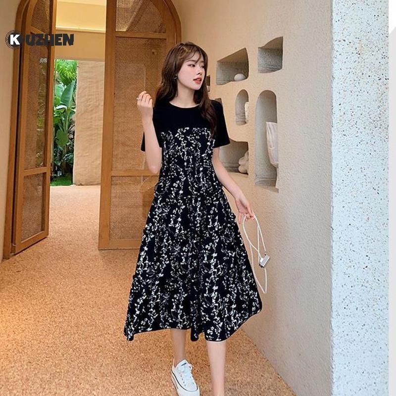 Váy KUZHEN voan hoa boho, phù hợp mùa hè và hàng ngày