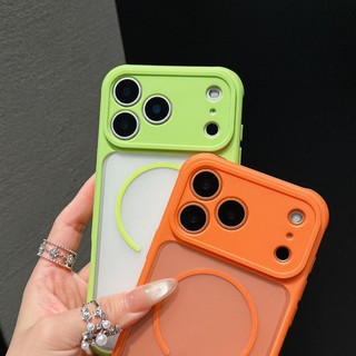 Huỳnh quang màu xanh mờ từ tính thích hợp cho vỏ điện thoại Apple 17promax, iPhone 15pro mới 14 vỏ bảo vệ 12 thời trang và đơn giản, 16ProMax bao gồm tất cả chống rơi