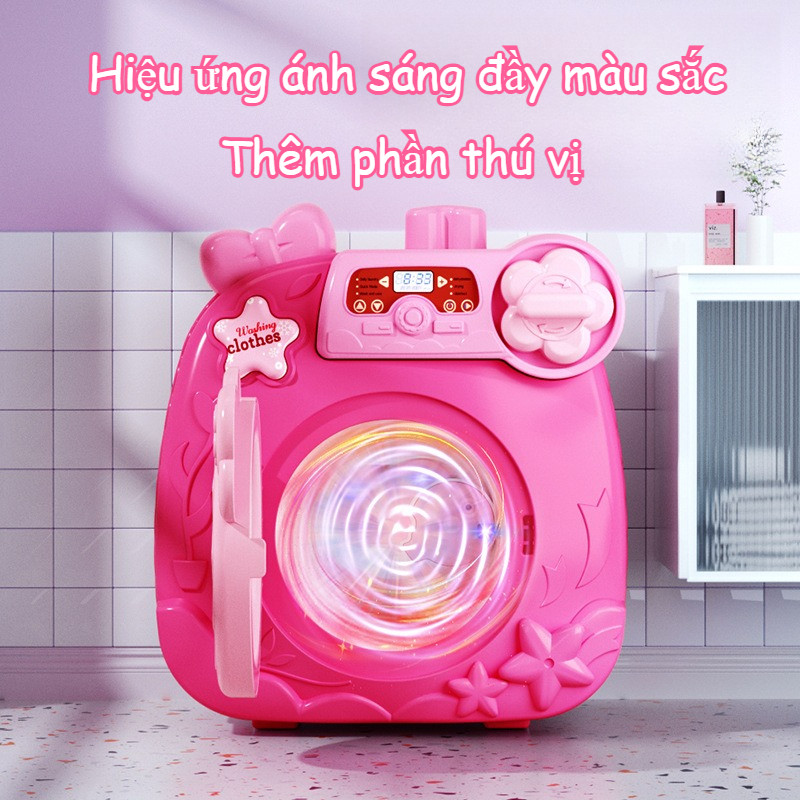 【SKISOPGO】Đồ chơi mô phỏng máy giặt,Có Đèn Nhiều Màu Sắc,Xoay Điện,đồ chơi bé gái,đồ chơi trẻ em