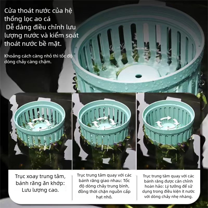 Koi Bể Cá Bề Mặt Hút Bộ Sưu Tập Ao Lá Rơi Chống Tắc Loại Lọc Thoát Nước Ổ Cắm 50 / 75 / 90 /110 QNYV