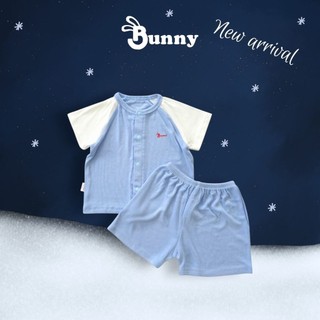 Bộ cộc tăm lụa Hàn mềm mịn tay raglan phối màu xinh xắn cho bé 0-12 tháng-3-10Kg