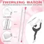 Marching Baton, Thép không gỉ chuyên nghiệp Twirling Baton, Màu sắc ngẫu nhiên Cân bằng nhẹ Vũ công Cây đũa phép biểu diễn nghệ thuật