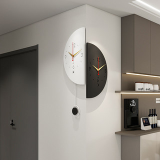 Đồng hồ góc hai mặt sáng tạo Đồng hồ treo tường tắt tiếng kim loại trực quan 270 độ Thích hợp cho phòng khách Phòng ăn Trang trí tường
