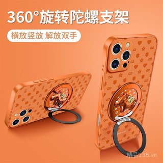 Thích hợp cho Ốp điện thoại 17promax iphone15 Giá đỡ ngựa xoay tình yêu 1614 Skin 13 Female Orange