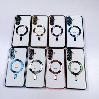 Ốp Bảo Vệ Từ Tính Kim Loại A17 A56 5G Cho Samsung Galaxy A05S A06 A15 A16 A26 A35 A35 A36 A55 4G Ốp Silicon Mềm TPU, Bảo Vệ Ống Kính, Ốp Điện Thoại Chống Sốc