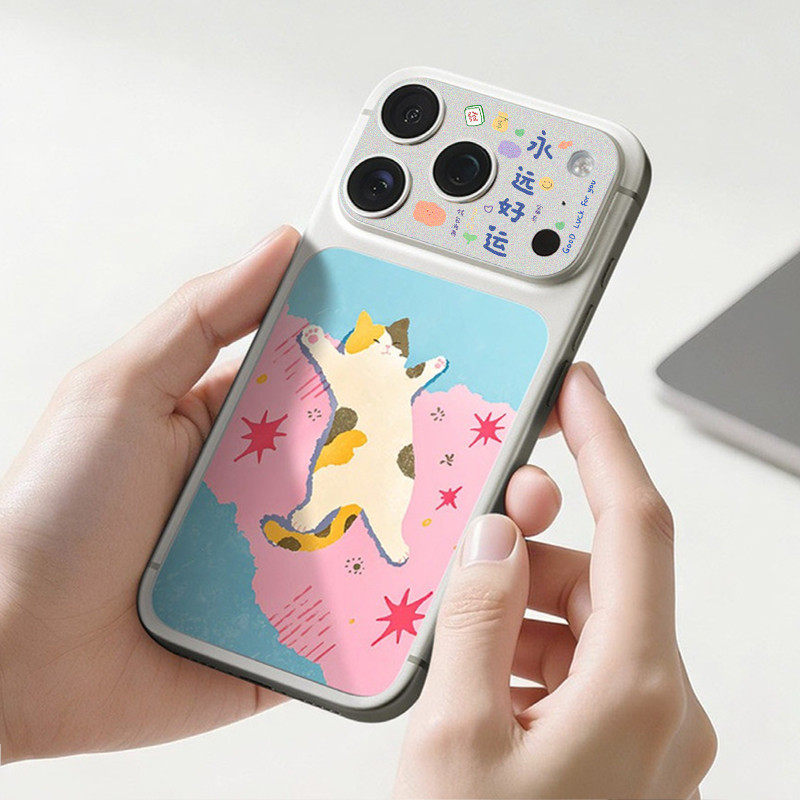 [2 Cái] Dành Cho iPhone 17 Pro / 17 Pro Max Hình Ảnh May Mắn Xu Hướng Thời Trang Máy Ảnh Mờ Mềm Miếng Dán Giấy Phim / Bảo Vệ Camera Chống Trầy Xước