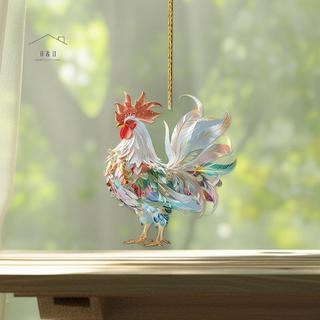 RO > Acrylic Hoa Trang Trại Chien Gà Trống Móc Khóa Túi Hoạt Hình Trang Sức Dành Cho Nữ Bé Gái Giá Đỡ Ô Tô Quyến Rũ Mới
