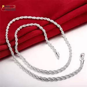 Vòng tay bạc xoắn dây xích 4mm bạc 925 chất lượng cao, phù hợp nam nữ | PlumHOUSE