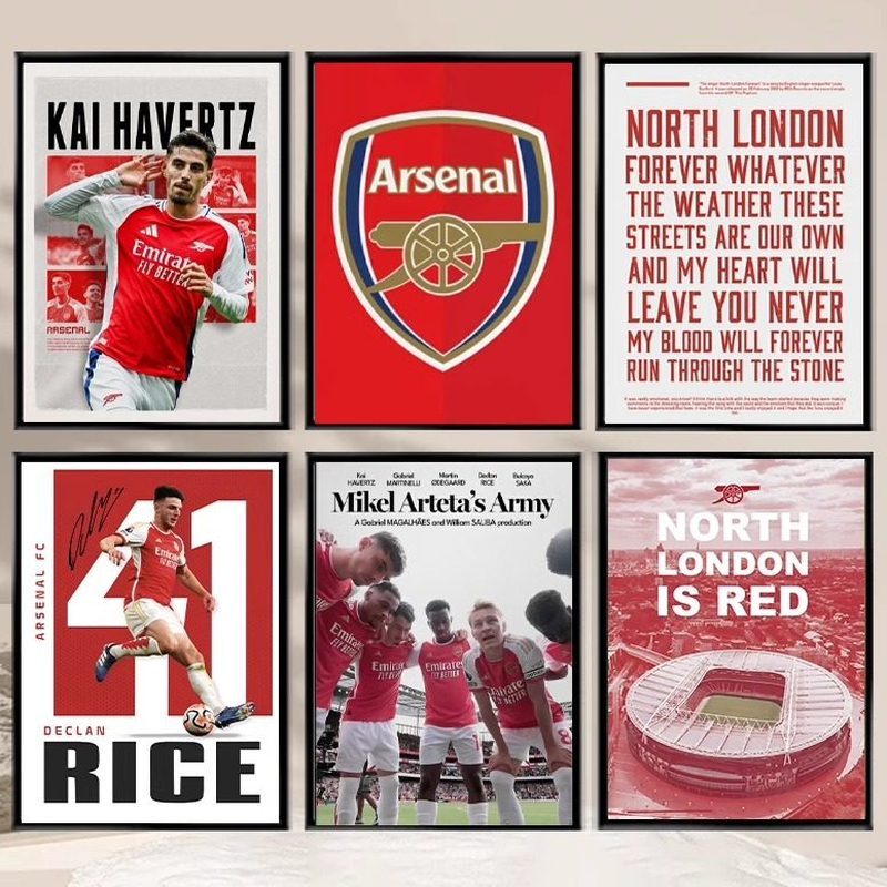 Tạp chí người chơi Arsenal Poster Tranh vải trang trí