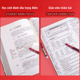 Combo 30 bút bi đỏ ngòi 0.5mm viết mượt, mực khô nhanh không lem, đồ dùng học tập cho học sinh