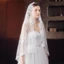 Khăn choàng cầu nguyện DARON Veil, Khăn choàng ren cưới hoa rỗng, Ren mềm mại thoáng khí đơn giản Viền đầu cô dâu Gạc Nhà thờ