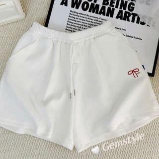 Quần short nỉ đùi 2 da ép Hàn L1 dày dặn, -in nơ chữ mặc mùa hè năng động