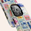 Họa tiết tem du lịch thế giới cổ điển Thích hợp cho iPhone 17 Pro max Plus Air / 16 / 15 / 14 / 13 / 12 / 11 / XS / XSmax / 7 / 8 plus Vỏ cứng hai lớp chống sốc chống sốc Vỏ bao gồm tất cả