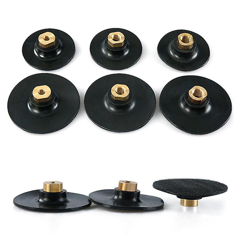 GOAY 3Inch 4Inch Cao Su Baing Pad M10 M14 M16 Sợi Đánh Bóng Đĩa Mài Baing Pad Cho Máy Xay Góc Đánh Bóng Đĩa Pad VN