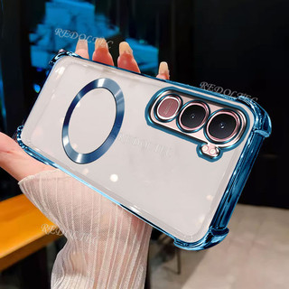 VIVO Y31 5G 2025 Ốp Lưng Mới Từ Tính Chống Sốc Trong Suốt Có Vòng Nam Châm 2025 Thiết Kế Mới Vỏ Trong Suốt VIVOY31 Vỏ Điện Thoại Mềm Siêu Mỏng