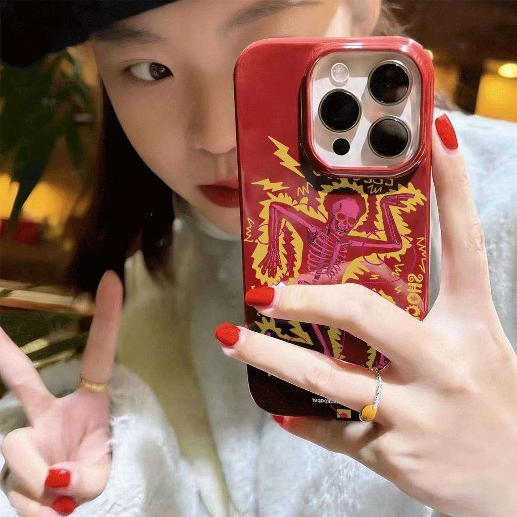 Mô hình lạ cho trường hợp điện thoại 17 16pro iPhone 15 Jelly Case 14 13pro11 Bề mặt sáng