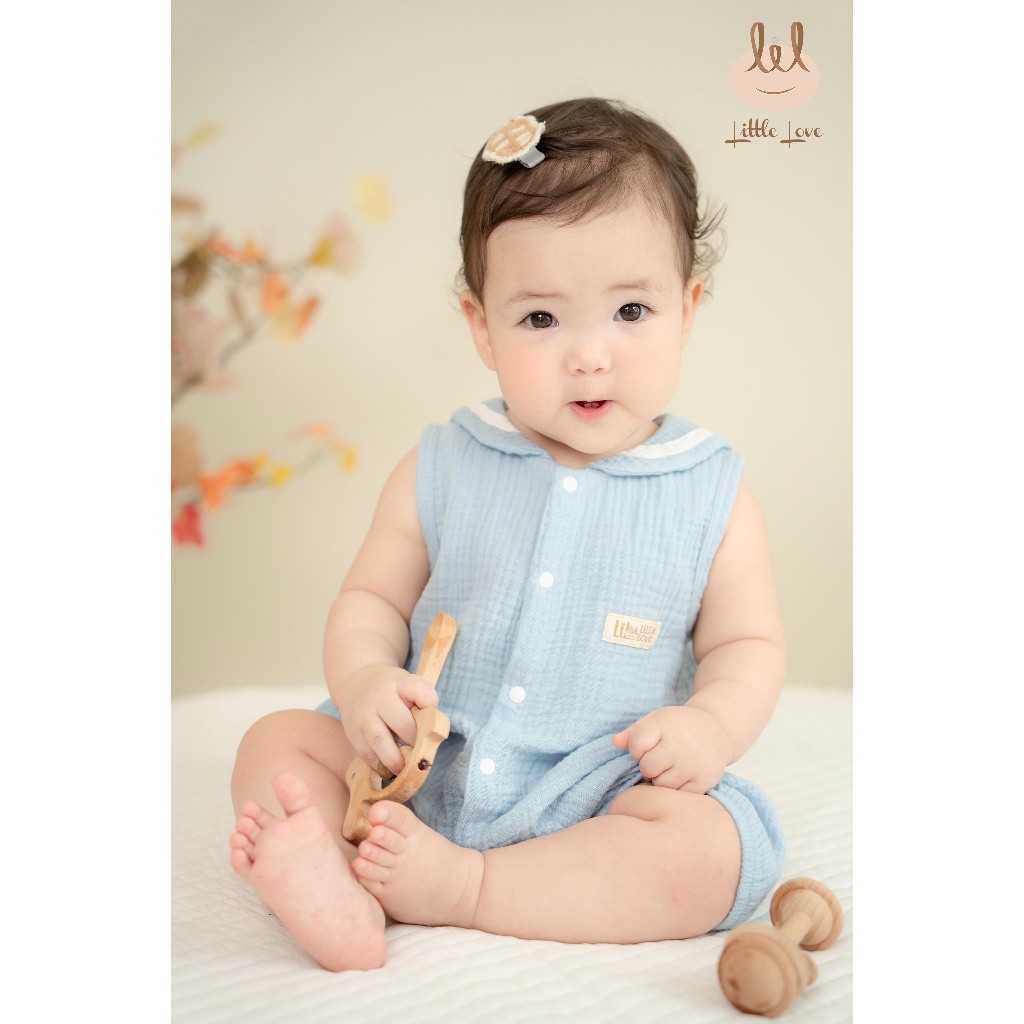 BODY ĐÙI THỦY THỦ VẢI XÔ MUSLIN [ SIÊU MÁT - MỀM- THẤM HÚT TỐT] SZ 1/3M - 9/12M ( LBDD23)