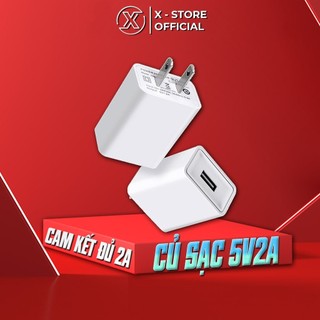 Bộ sạc 1 cổng usb trắng tinh tế, củ sạc điện thoại ổn định dùng tại nhà, văn phòng hoặc mang đi xa – CS5V2A