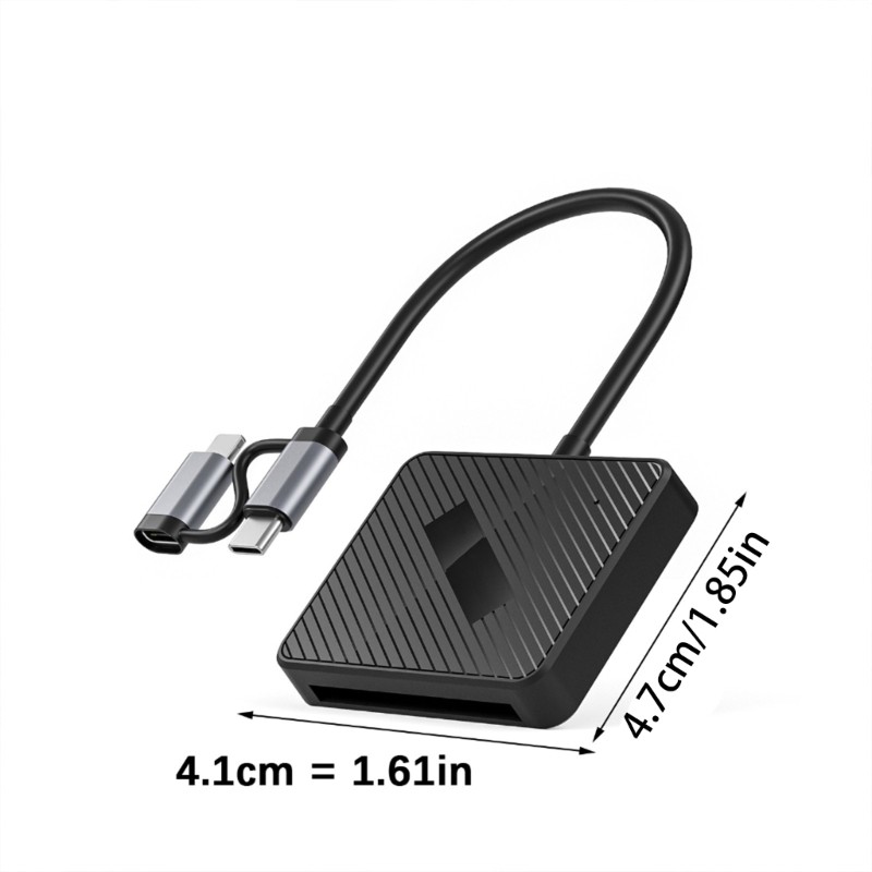 MOON Ruggeds USB C Tương thích CFast Đầu đọc thẻ nhớ LED Đèn báo được xây dựng để yêu cầu luồng công việc chụp ảnh yêu cầu
