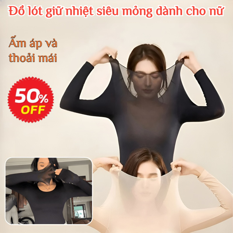【Thân thiện với da và nhẹ】Đồ lót giữ nhiệt co giãn dành cho nữ/lớp lót giữ nhiệt bên trong/đồ lót giữ nhiệt tự làm ấm/đồ lót nhẹ thời trang cho mùa đông/lớp lót giữ ấm