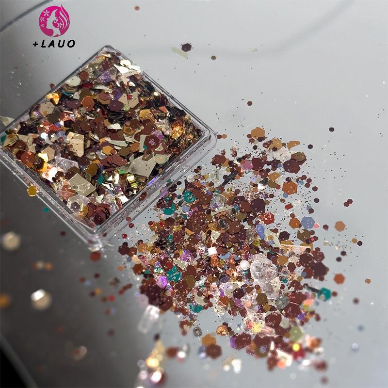 Springevenstar 1 Hộp Sáng Tạo Handmade Không Đều Ro Mảnh Chất Liệu Làm Đầy Móng Tay Nghệ Thuật Bão Cát Mạt Trang Trí Đá Số Lượng Lớn Làm Đẹp Springevenstar