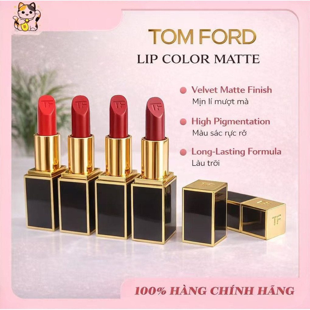 【Chính Hãng】Son TF Rouge Lip Color Matte – Son Lì Sang Trọng, Fullbox