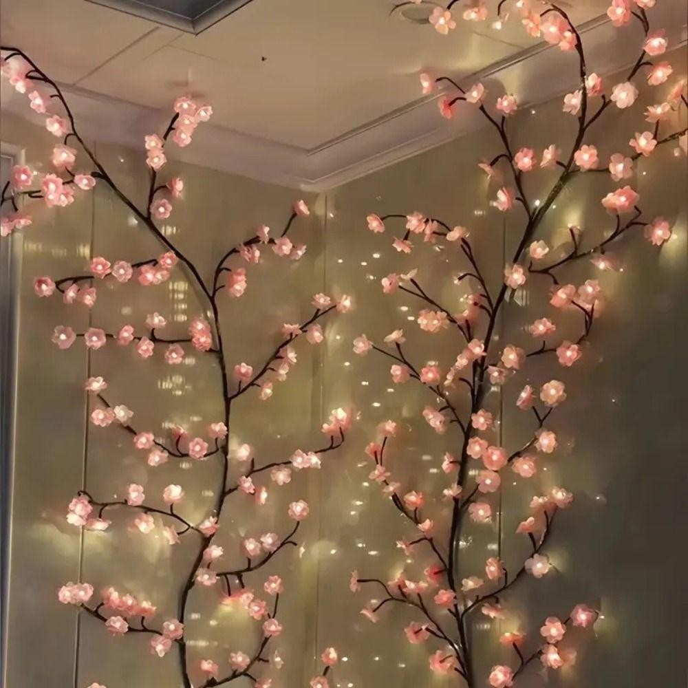 Đèn LED hoa anh đào , Đèn trang trí tường LED 72 sáng tạo, Quà tặng Đèn nhánh hoa có thể uốn cong trang trí tự làm phát