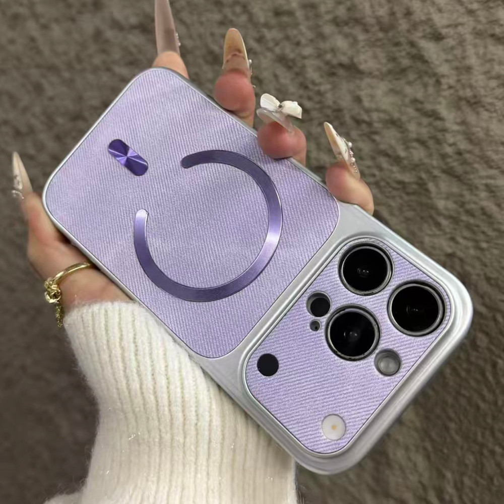 Ốp Điện Thoại Da Họa Tiết Cao Bồi Từ Tính Cho iPhone 17 Pro Max 16 Plus 15 14 13 12 11 Vỏ Bảo Vệ Chống Sốc
