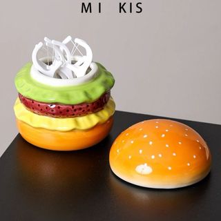 Sáng Tạo Burger Tăm Hộp Đựng Tăm Hộ Gia Đình Dễ Thương Bông Swab Nha Khoa Bóng Hộp Bảo Quản Dễ Thương Để Bàn Trang Trí Đồ Trang Trí