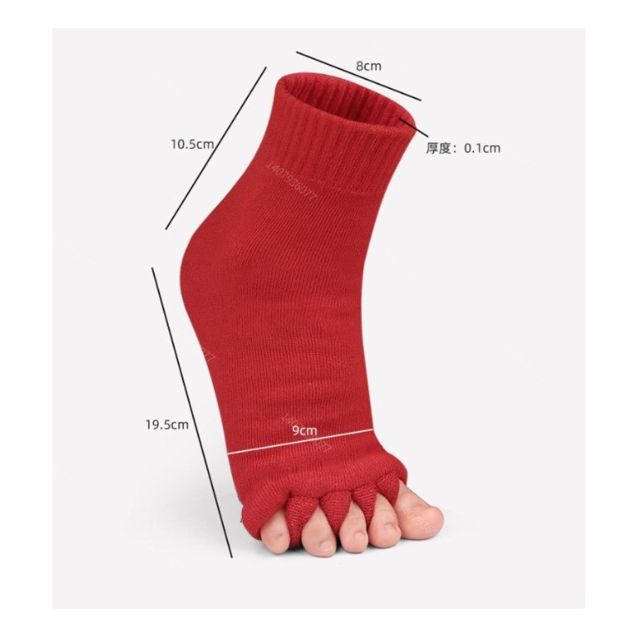 1 Cặp Yoga Chuyên Nghiệp Năm Ngón Cho Nữ - Chống Trơn Trượt, Thiết Kế Riêng Từng Ngón Chân từ Polyester